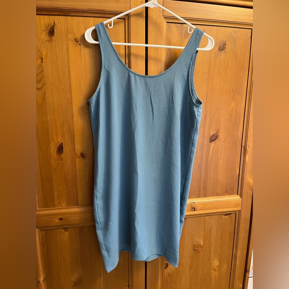 Leith blue summer dress, low back Women’s size XS